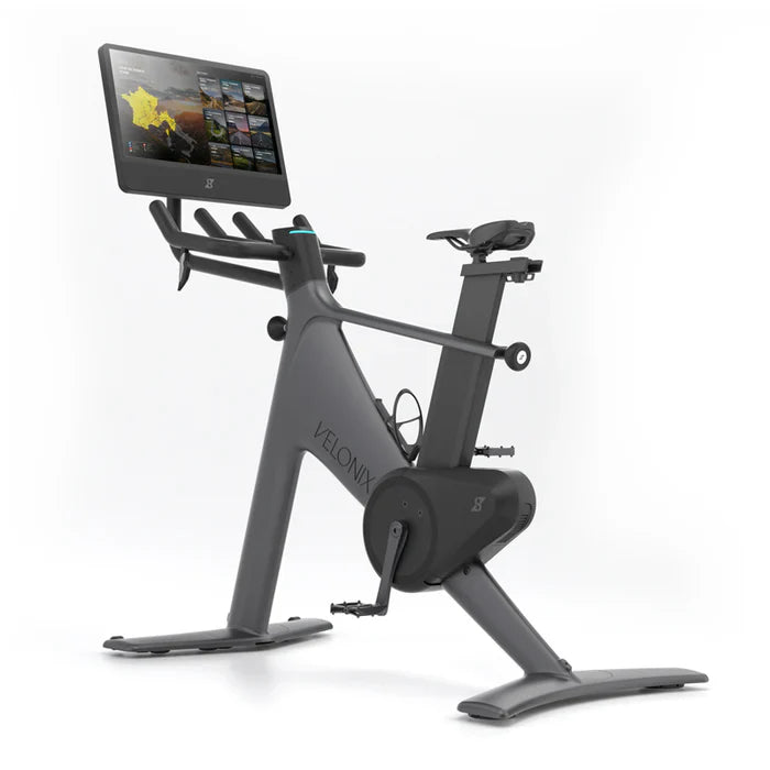 VeloNix smart bike with its touchscreen
