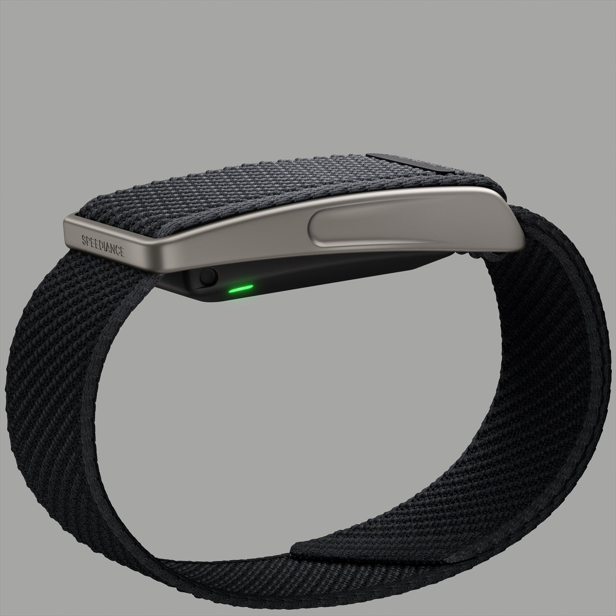 Speediance Strap Pro Natural Titanium, sensor side with status light