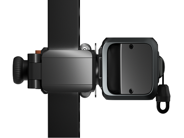 Side view of the Gym Nano mounted on a rack rail