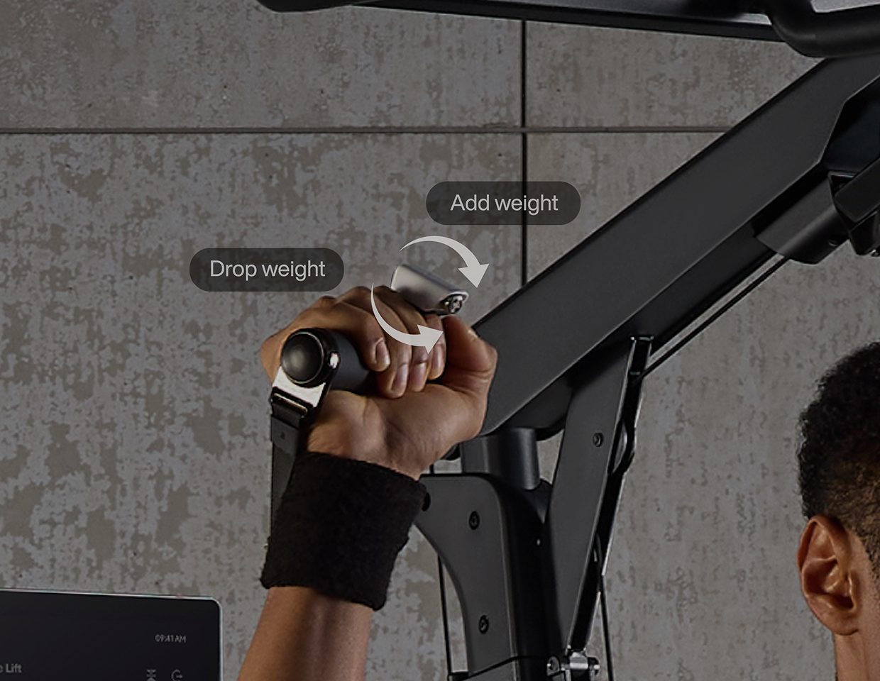 Athlete using the Gym Monster Ultra cable range